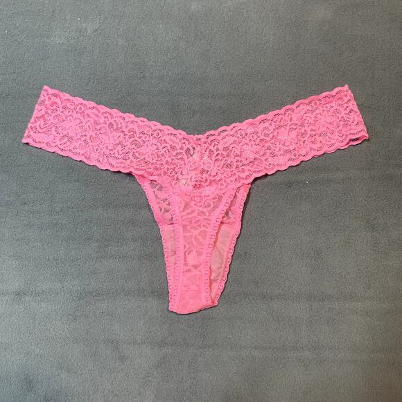 Victoria's Secret 2012 The Lacie Thong Panty Pink Showtime Sparkle Lace Waist - Picture 4 of 8